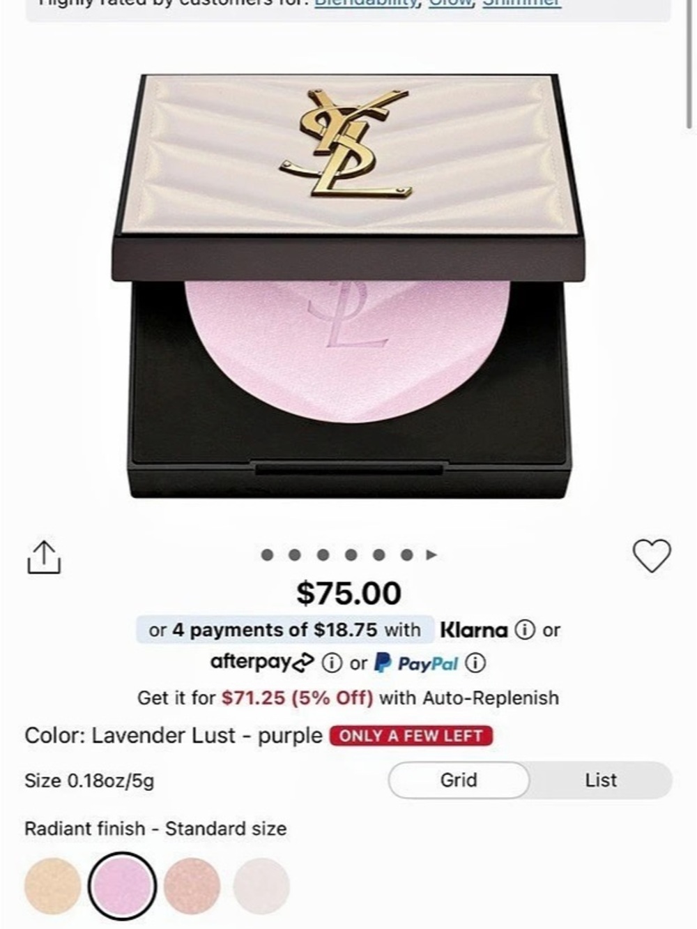 Yves Saint Laurent All Hours Hyper Luminize Powder Highlighter